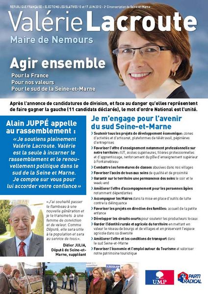 Mobilisons-nous pour faire gagner l’UMP dans la deuxième circonscription de Seine-et-Marne !