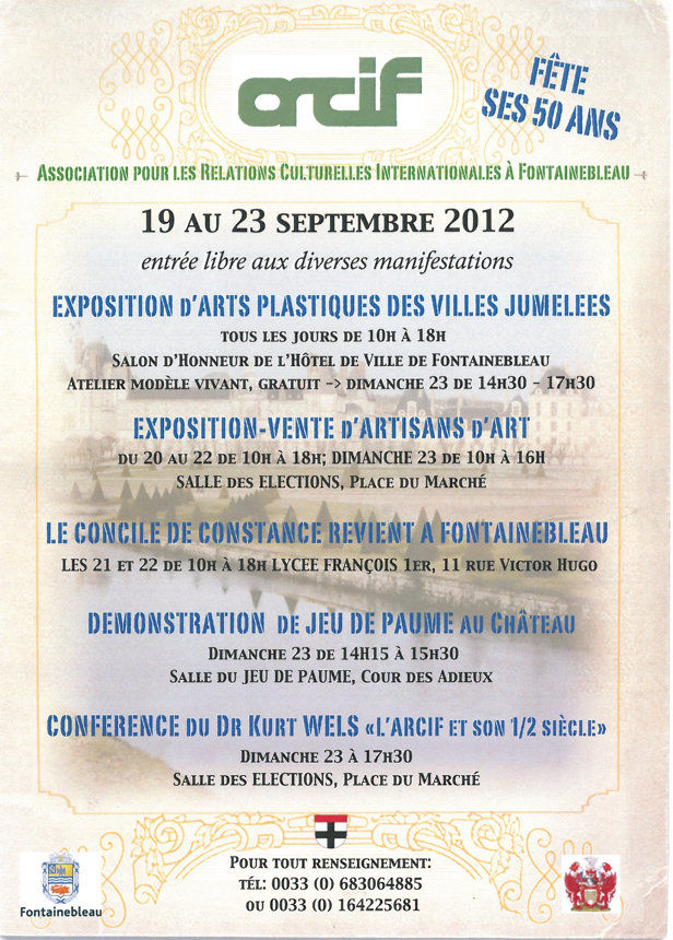 L’ARCIF fête ses 50 ans : venez rendre hommage à cette Association qui a beaucoup fait pour le jumelage !