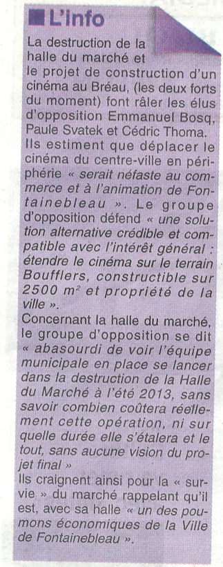 La République de Seine et Marne revient sur le Conseil Municipal de Fontainebleau