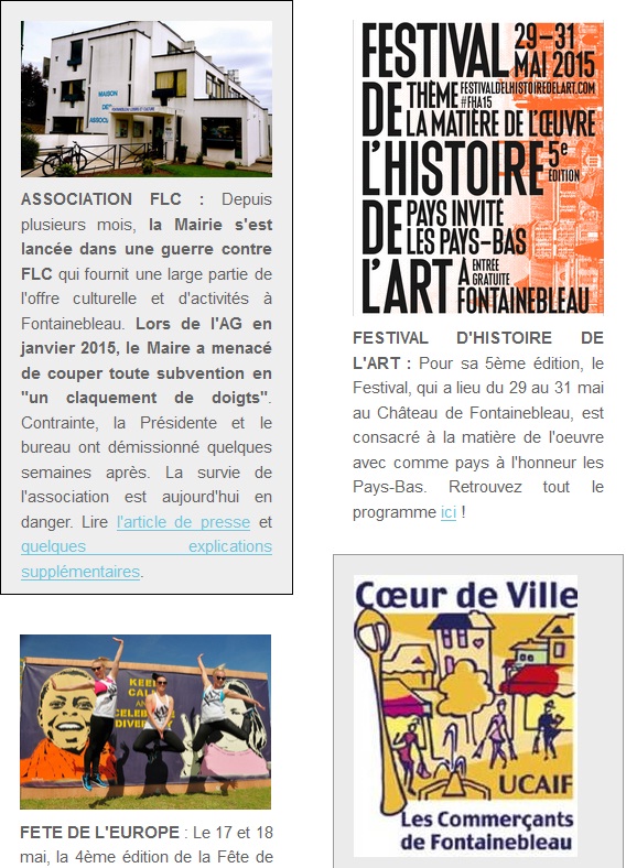 Lettre d’information mai 2015 Lettre d’information mai 2015