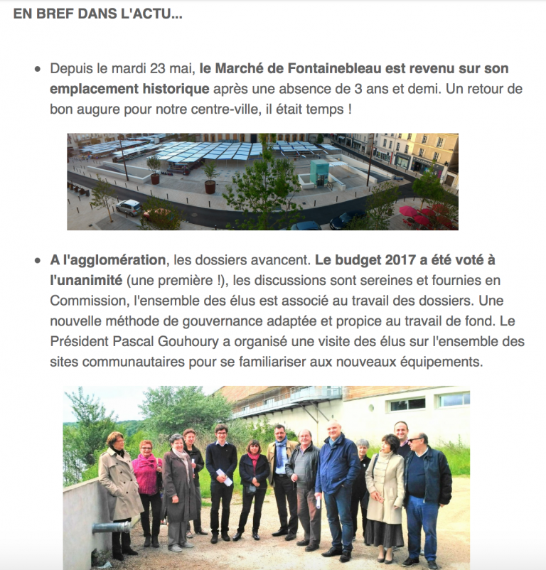 Lettre d’information mai 2017