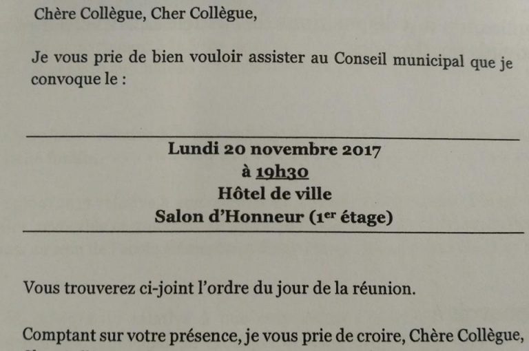 Le Conseil Municipal du 20 novembre en bref…