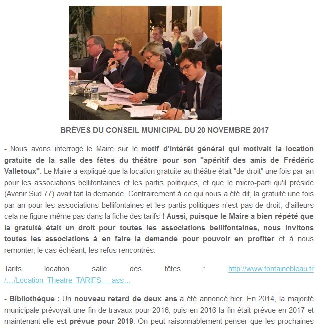 Newsletter novembre 2017 Newsletter novembre 2017