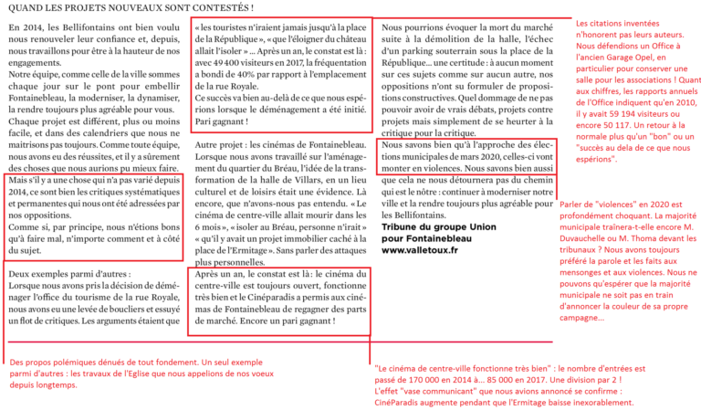 La majorité menace-t-elle de « violences » en 2020 ?