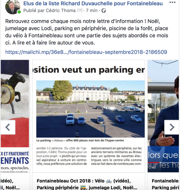 Lettre d’info Oct. 2018 : Vélo (vidéo), Parking périphérie, jumelage Lodi, Noël, Piscine de la Forêt Lettre d’info Oct. 2018 : Vélo (vidéo), Parking périphérie, jumelage Lodi, Noël, Piscine de la Forêt