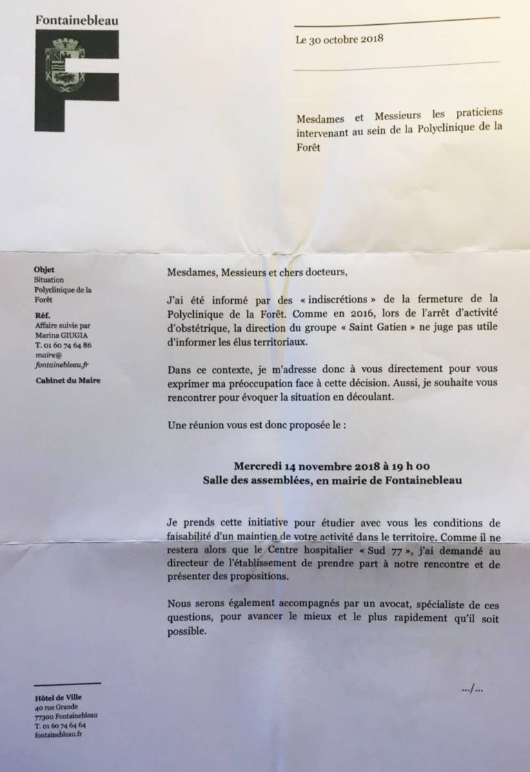 INFO : La polyclinique de la Forêt ferme definitivement et déménage à Melun INFO : La polyclinique de la Forêt ferme definitivement et déménage à Melun