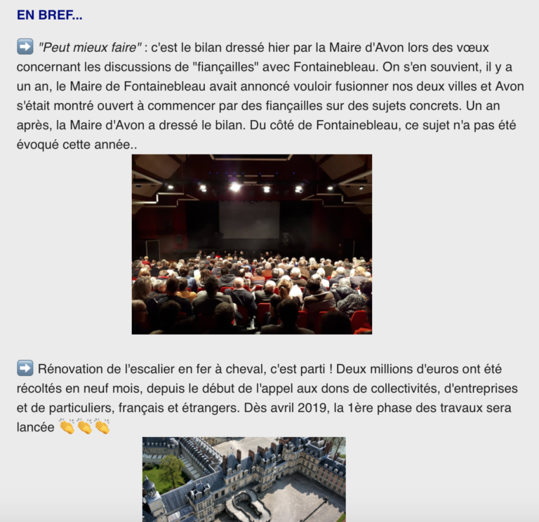 Lettre d’info janvier 2019 : Caserne Damesme , Ligne R , Voeux (vidéo), la phrase du mois « Peut mieux faire », idées expos