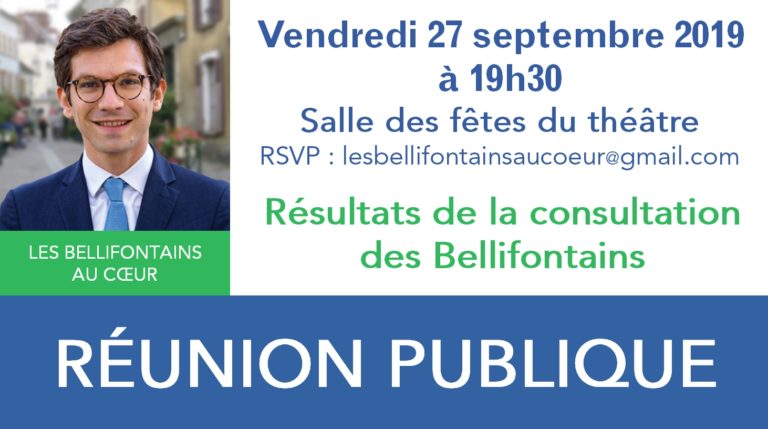 Que pensent les Bellifontains de leur Ville ? Réponse le vendredi 27 septembre !