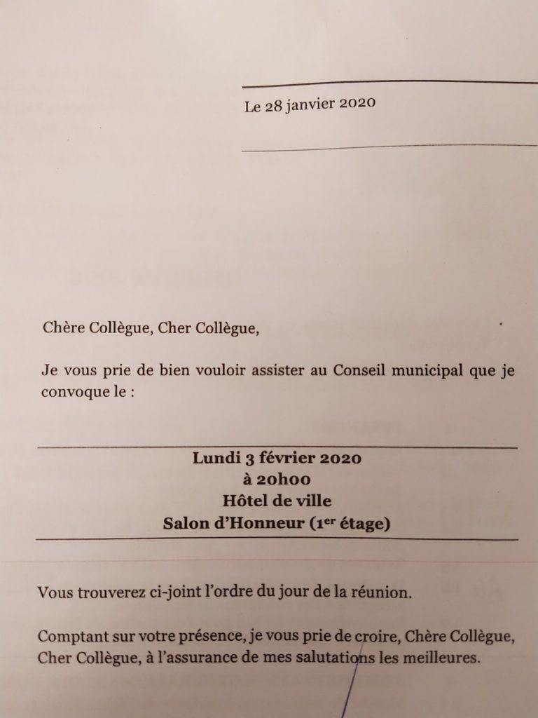 Dernier Conseil Municipal du mandat !