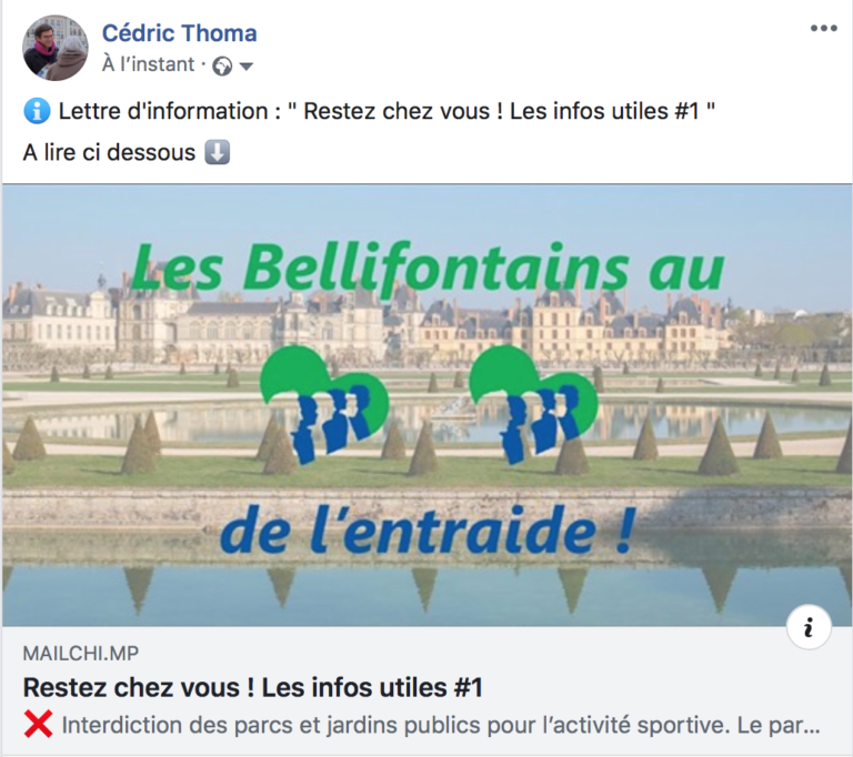 Lettre d’information : « Restez chez vous ! Les infos utiles #1 « 