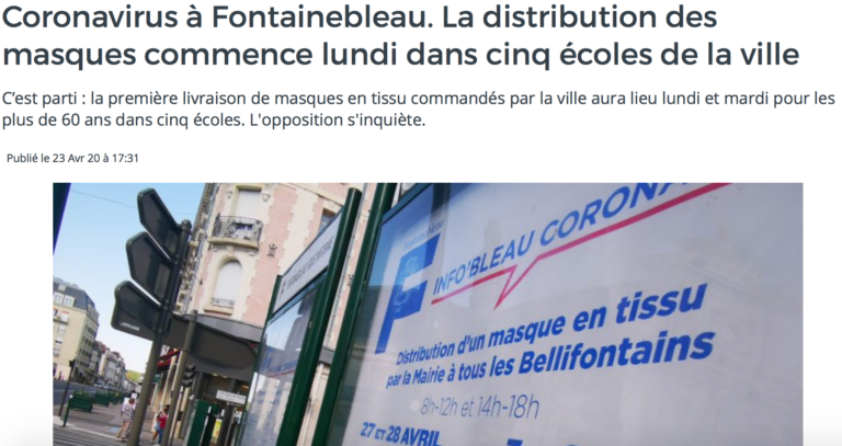 Distribution des masques : évitons de rompre le confinement !