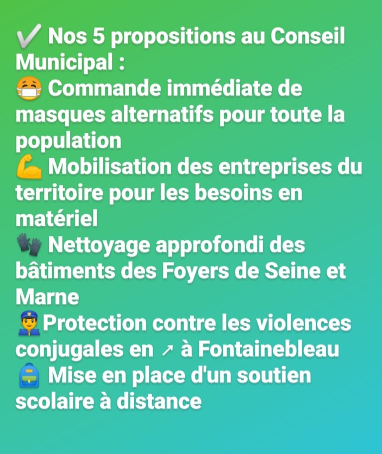 5 priorités à mettre en oeuvre pour la santé des Bellifontains !