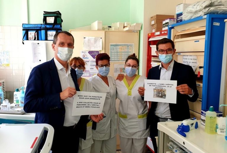 Remise officielle de la cagnotte « J’aime l’hôpital de Fontainebleau, je le soutiens ! » Remise officielle de la cagnotte « J’aime l’hôpital de Fontainebleau, je le soutiens ! »