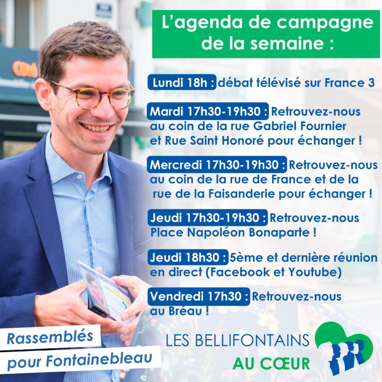 L’agenda de campagne de la semaine ! L’agenda de campagne de la semaine !