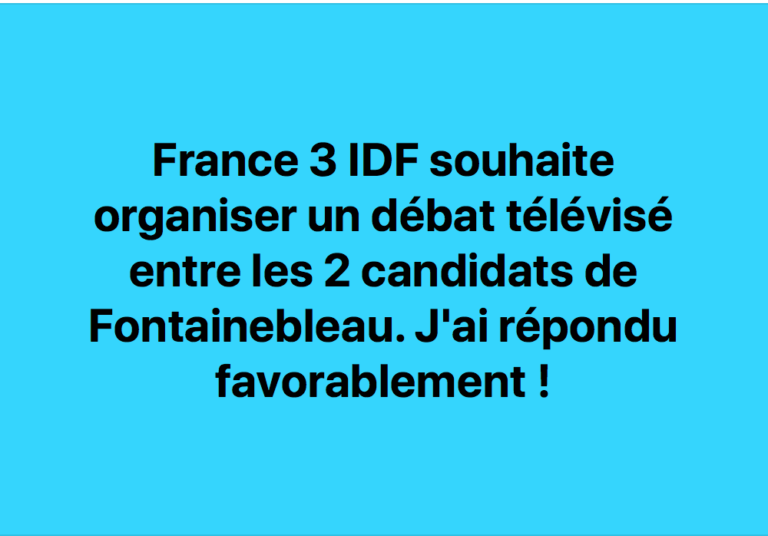 France 3 souhaite organiser un débat public : je réponds oui !