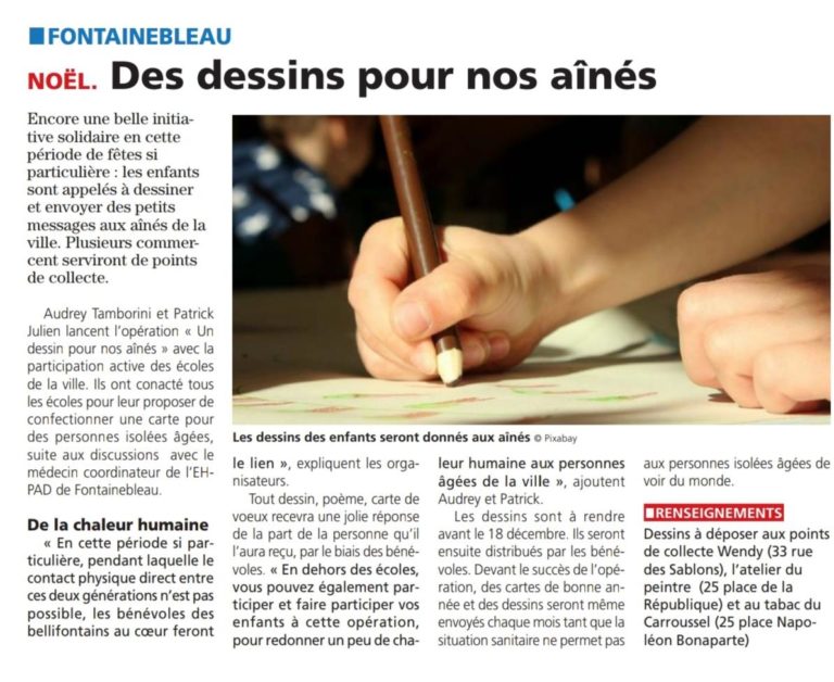 Lancement de l’opération Un dessin pour nos aînés ! Lancement de l’opération Un dessin pour nos aînés !
