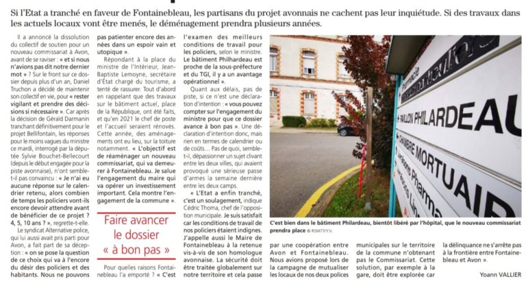 Commissariat à Fontainebleau : ma réaction dans la République de Seine et Marne Commissariat à Fontainebleau : ma réaction dans la République de Seine et Marne