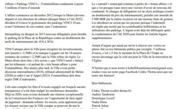 Tribune libre septembre 2023