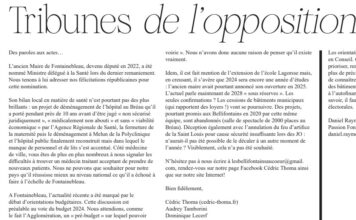 Tribune mars 2024 : Des paroles aux actes