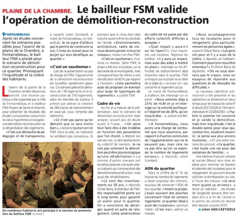 Du béton en perspective… et pas qu’à la Plaine de la Chambre!